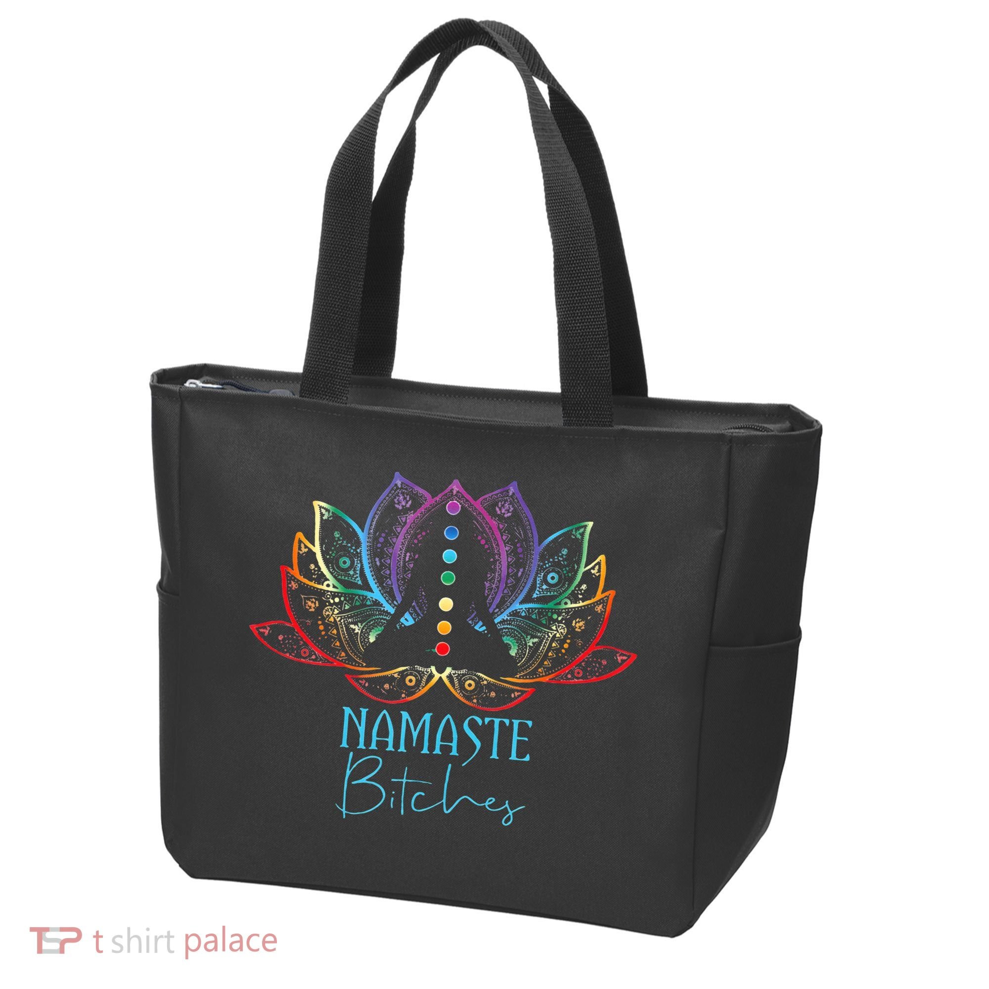 Funny Namaste Bitches Spiritual Sarcasm Zen Yoga Lover Gift Tote Bag