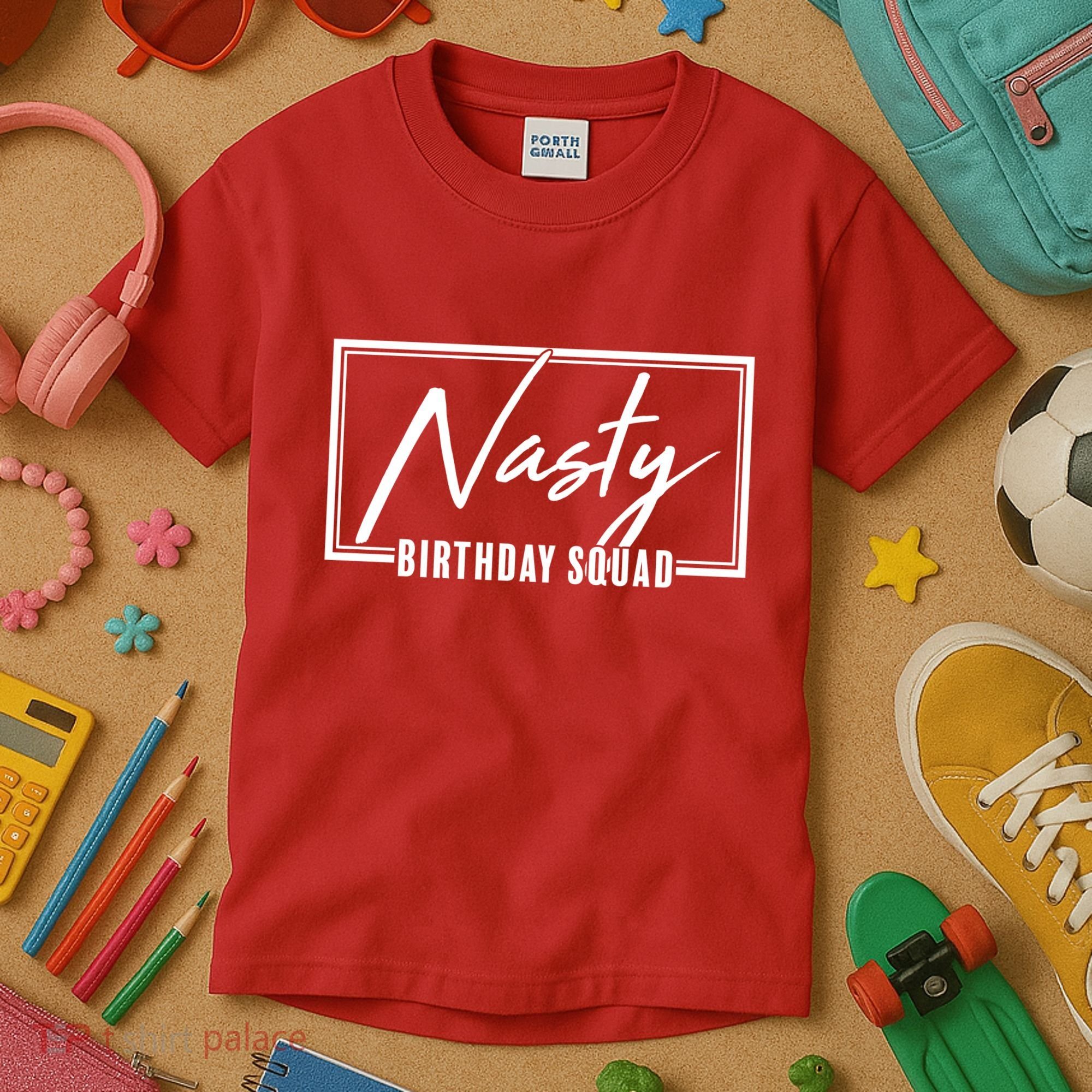 Funny Nasty Birthday Squad Matching Group Shirts Kids T-Shirt