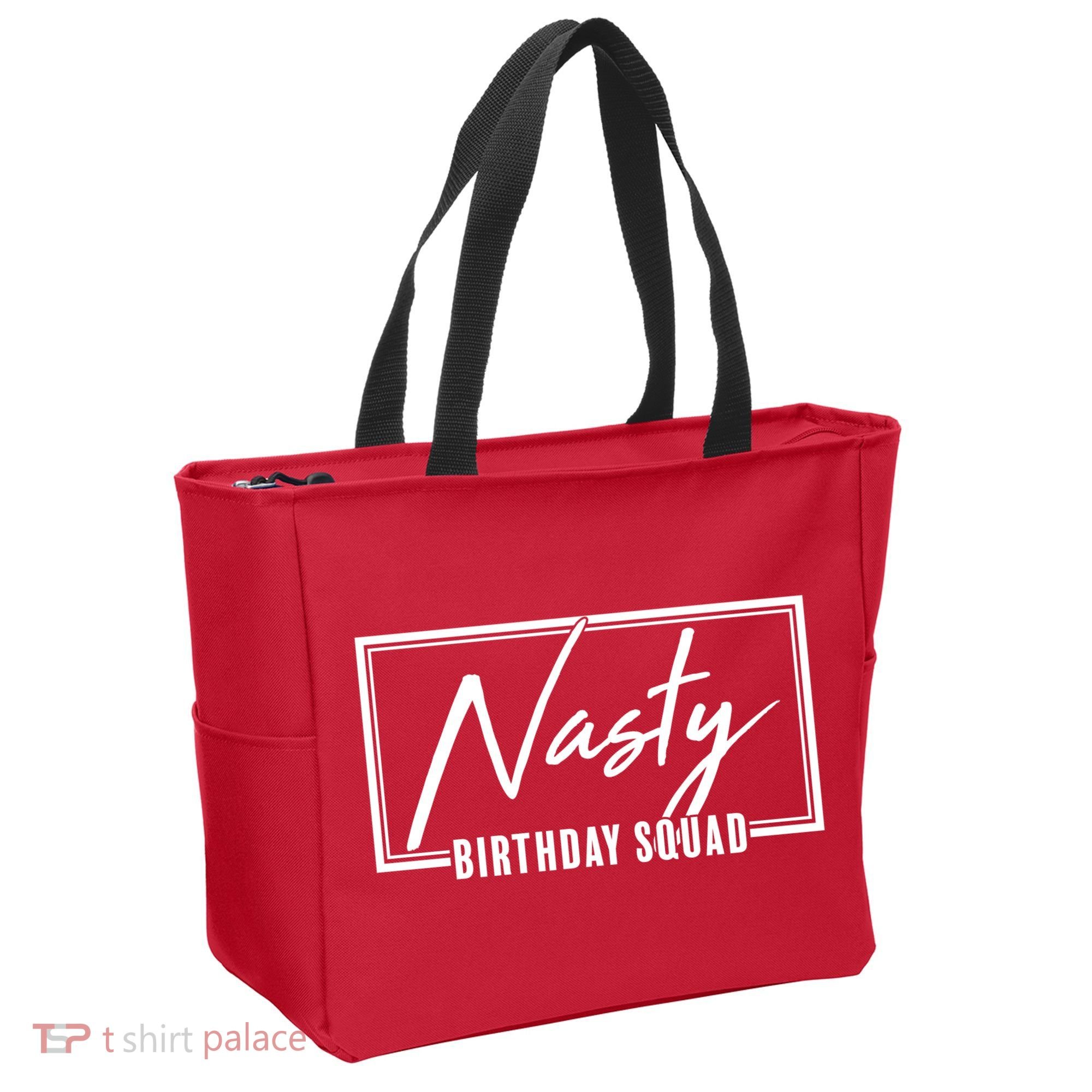 Funny Nasty Birthday Squad Matching Group Shirts Tote Bag
