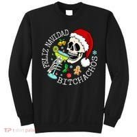 Feliz Navidad Bitchachos Funny Skull Spanish Sweatshirt thumb 0