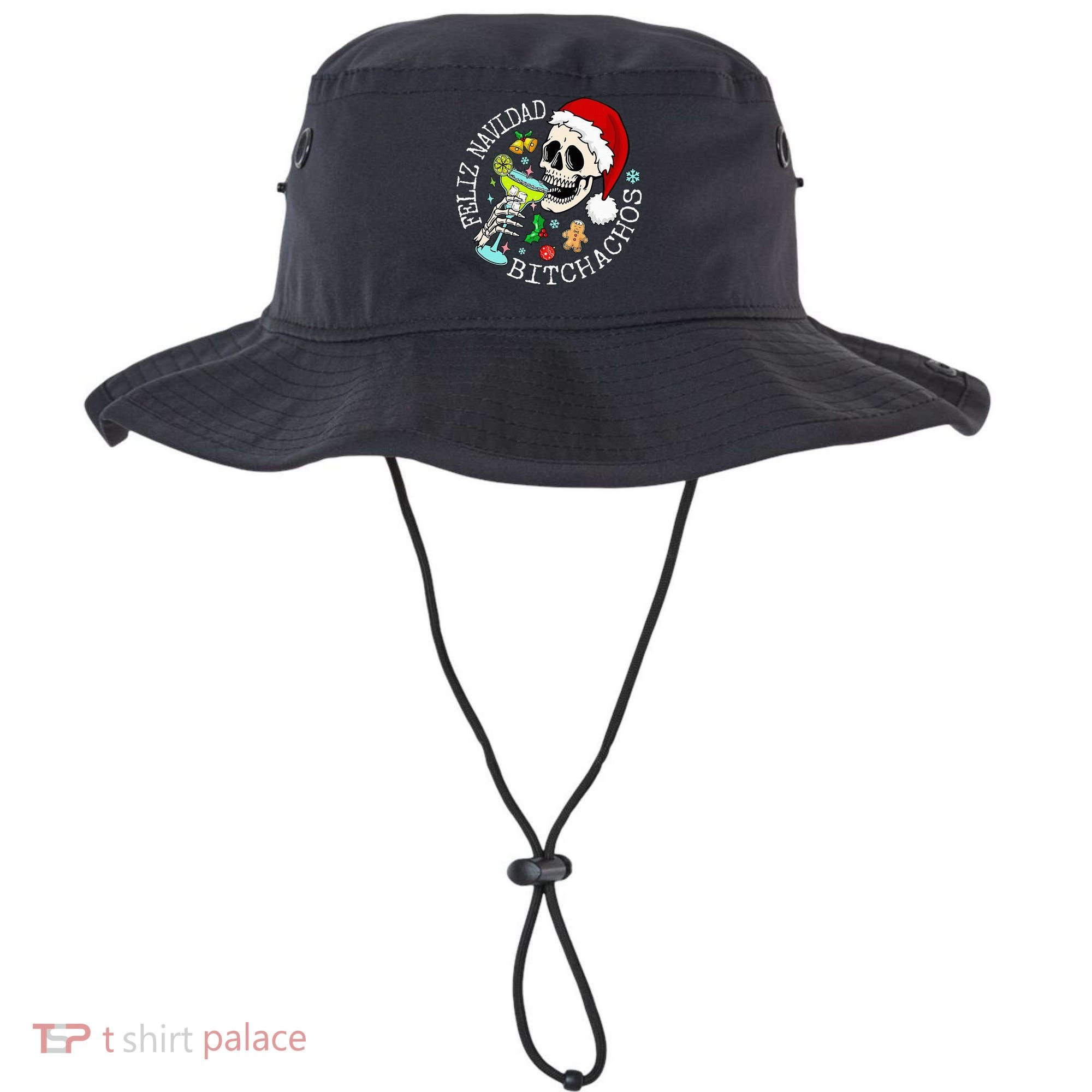 Feliz Navidad Bitchachos Funny Skull Spanish Bucket Hat