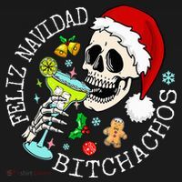 Feliz Navidad Bitchachos Funny Skull Spanish Bucket Hat thumb 4