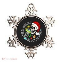 Feliz Navidad Bitchachos Funny Skull Spanish Ornament thumb 0