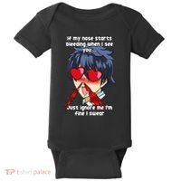 Funny Nose Bleed Anime Perv Simp Otaku Manga Anime Humor Baby Bodysuit thumb 0