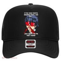 Funny Nose Bleed Anime Perv Simp Otaku Manga Anime Humor Hat thumb 0