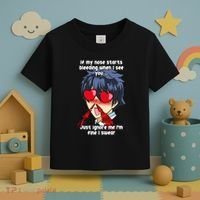 Funny Nose Bleed Anime Perv Simp Otaku Manga Anime Humor Toddler T-Shirt thumb 3