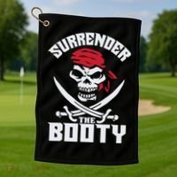 Funny Nice Booty Surrender The Booty Gift Golf Towel thumb 1