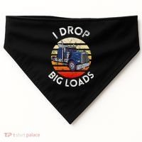Funny  Novelty Big Rig Truck Drivers Trucker  USA-Made Doggie Bandana thumb 0