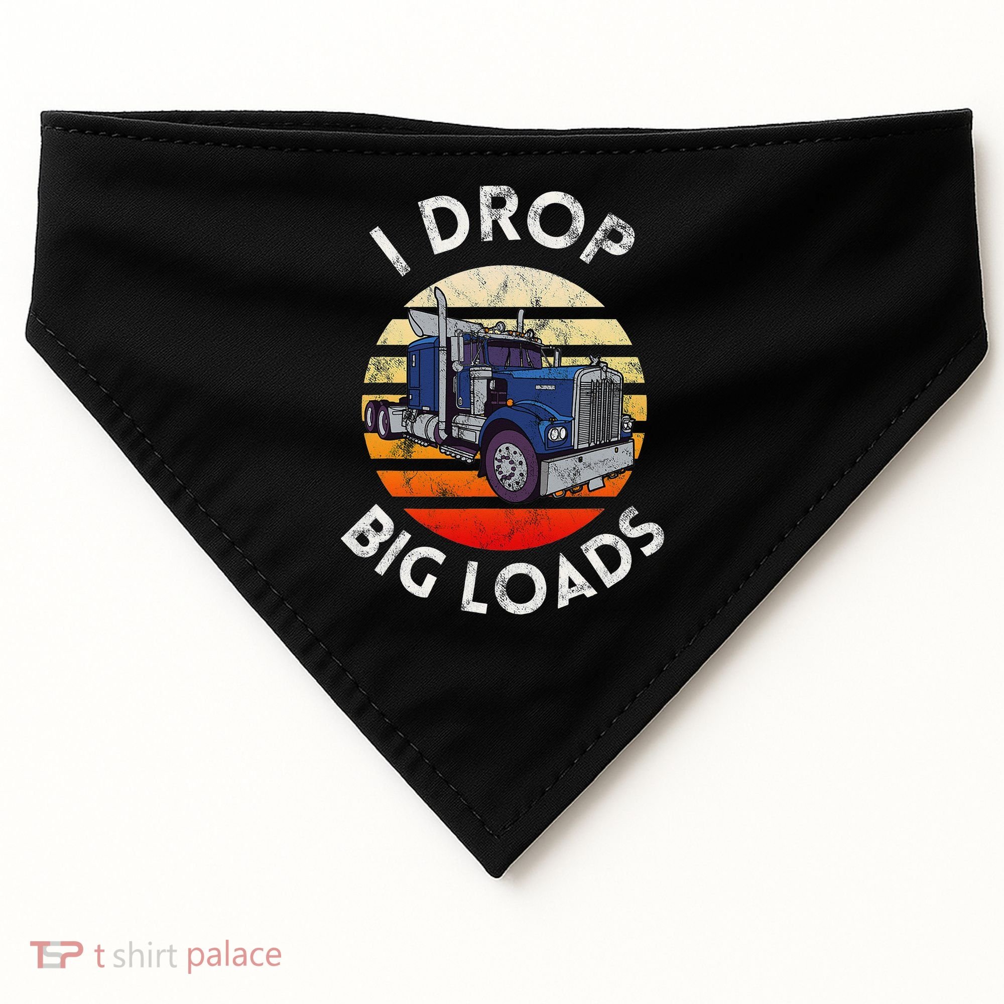 Funny  Novelty Big Rig Truck Drivers Trucker  USA-Made Doggie Bandana