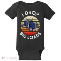 Funny  Novelty Big Rig Truck Drivers Trucker  Baby Bodysuit thumb 0