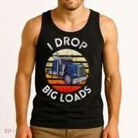 Funny  Novelty Big Rig Truck Drivers Trucker  Tank Top thumb 3