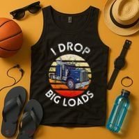 Funny  Novelty Big Rig Truck Drivers Trucker  Tank Top thumb 4