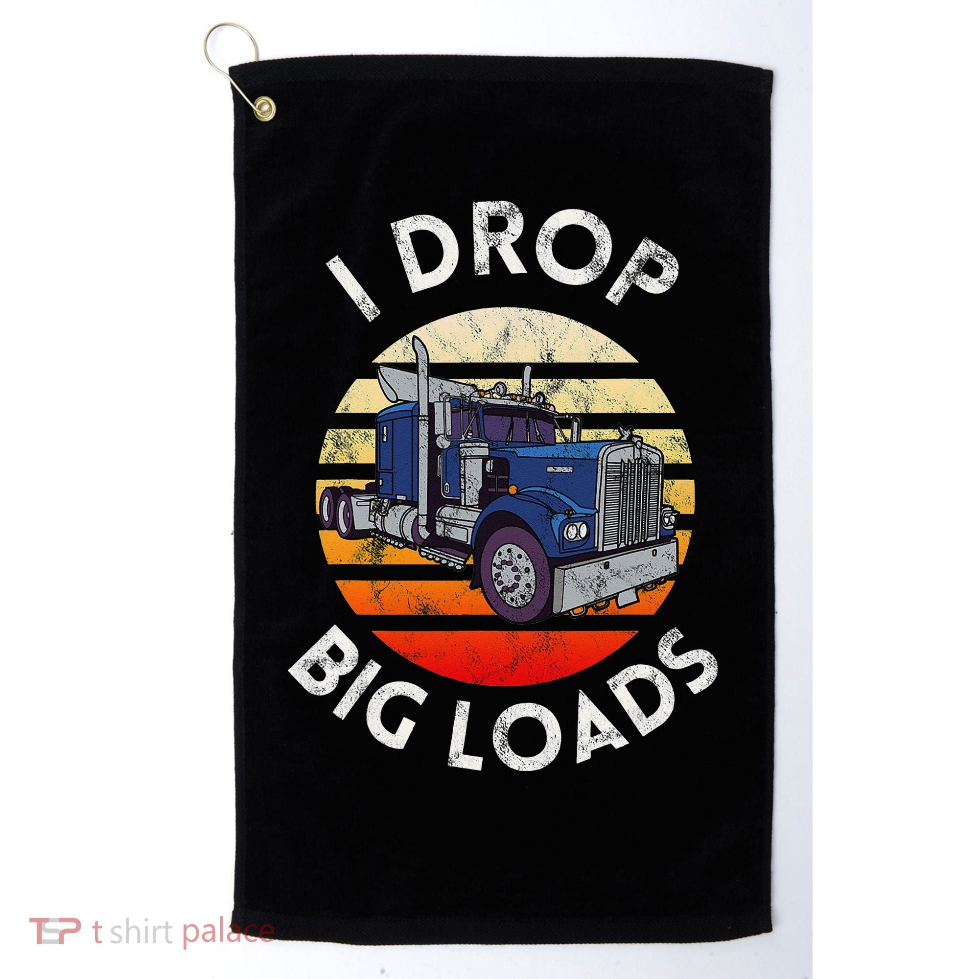 Funny  Novelty Big Rig Truck Drivers Trucker  Golf Towel