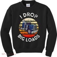Funny  Novelty Big Rig Truck Drivers Trucker  Kids Sweatshirt thumb 0