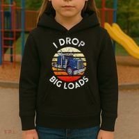 Funny  Novelty Big Rig Truck Drivers Trucker  Kids Hoodie thumb 3