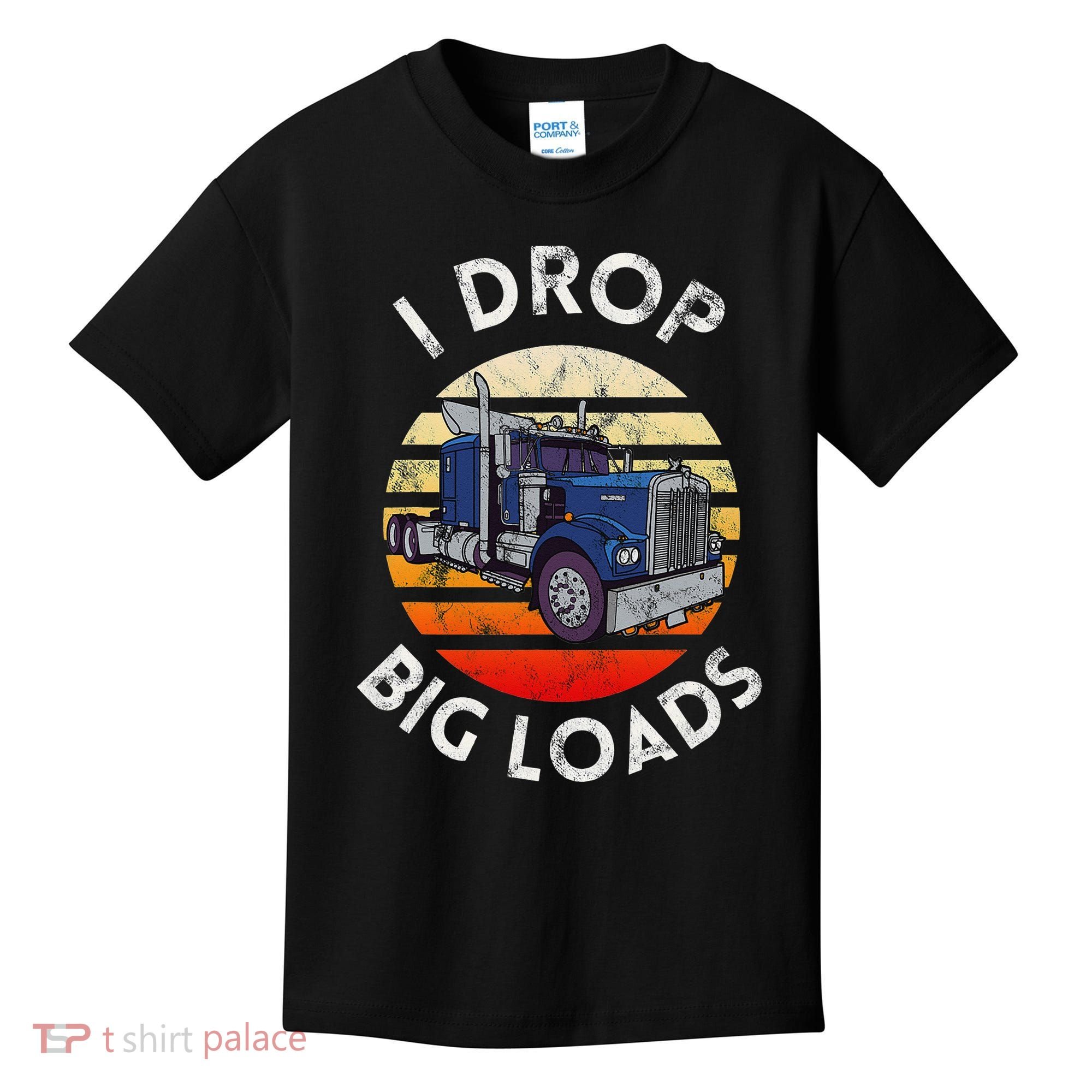 Funny  Novelty Big Rig Truck Drivers Trucker  Kids T-Shirt