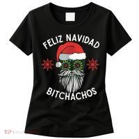 Feliz Navidad Bitchachos Funny Spanish Merry Christmas Skull TShirt Women's T-Shirt thumb 0