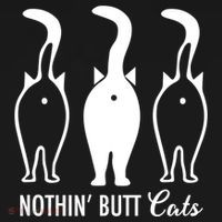 Funny Nothin' Butt Cats Butthole Cat Lover TShirt Apron thumb 3