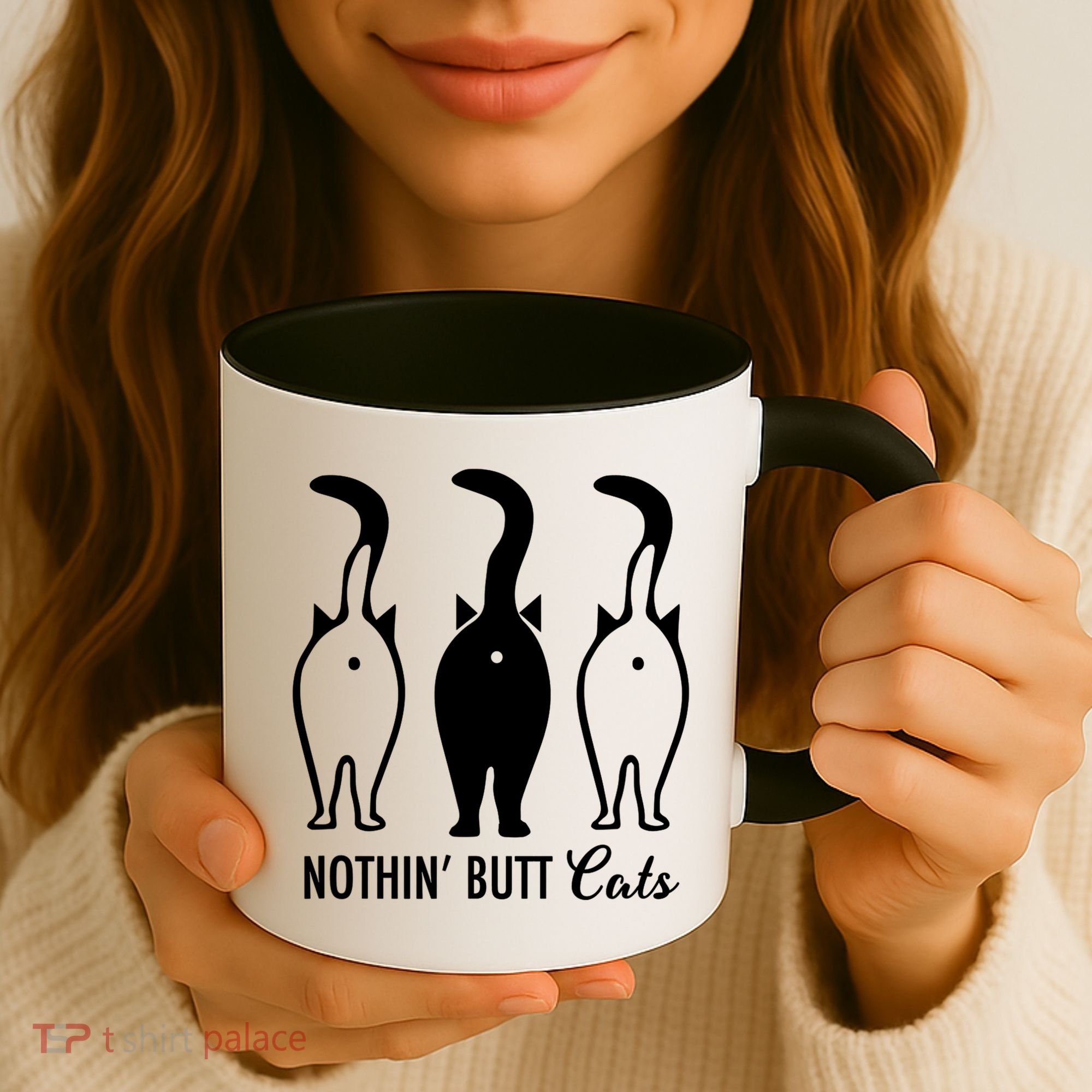 Funny Nothin' Butt Cats Butthole Cat Lover TShirt Coffee Mug
