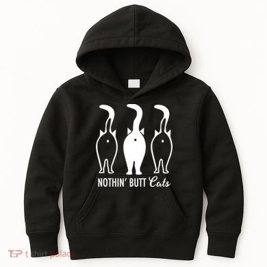Funny Nothin' Butt Cats Butthole Cat Lover TShirt Kids Hoodie