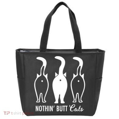 Funny Nothin' Butt Cats Butthole Cat Lover TShirt Tote Bag