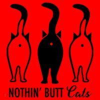 Funny Nothin' Butt Cats Butthole Cat Lover TShirt Santa Hat thumb 1