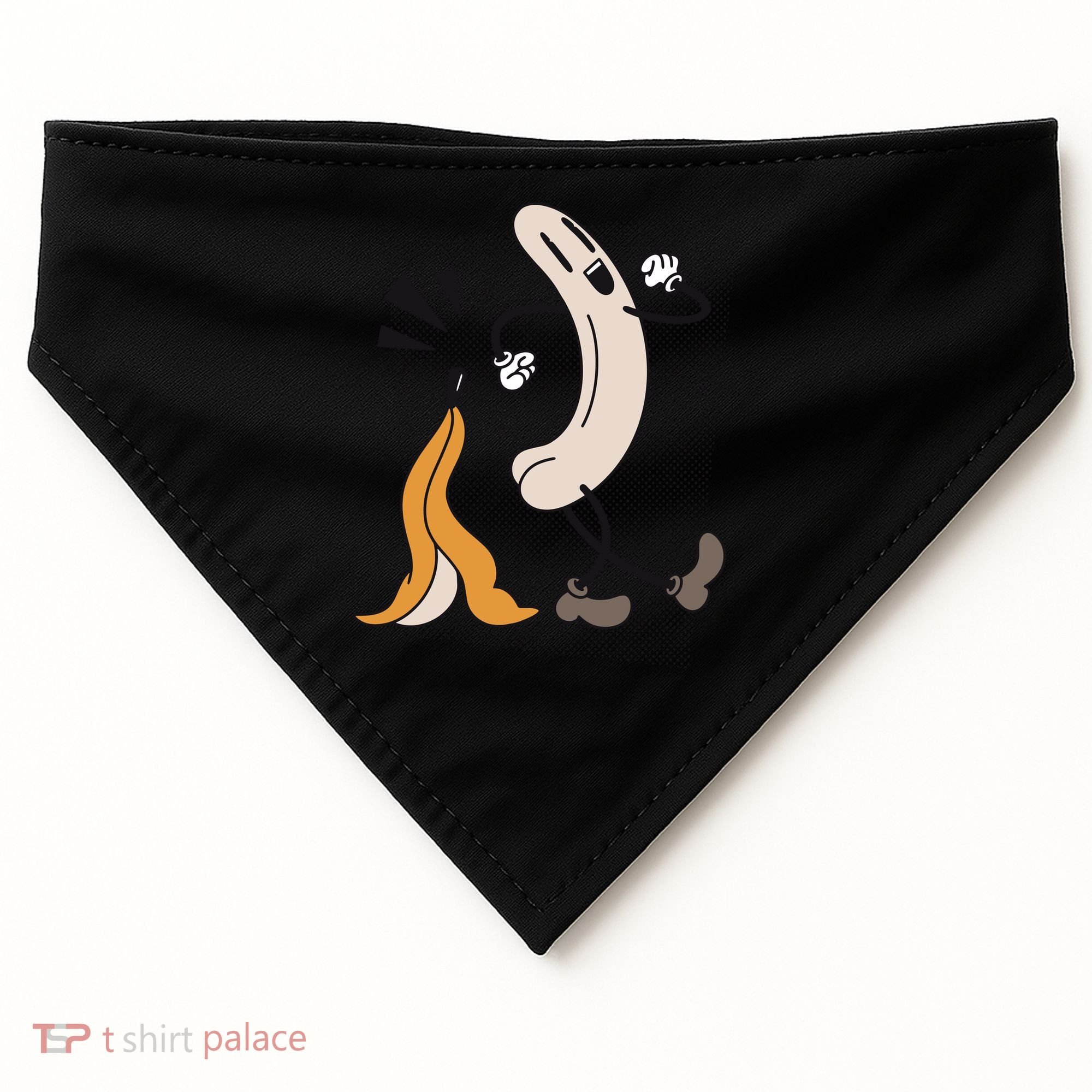 Funny Naked Banana Retro Cartoon 1 USA-Made Doggie Bandana