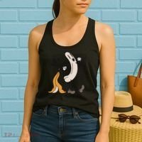 Funny Naked Banana Retro Cartoon 1 Women's Tank Top thumb 2