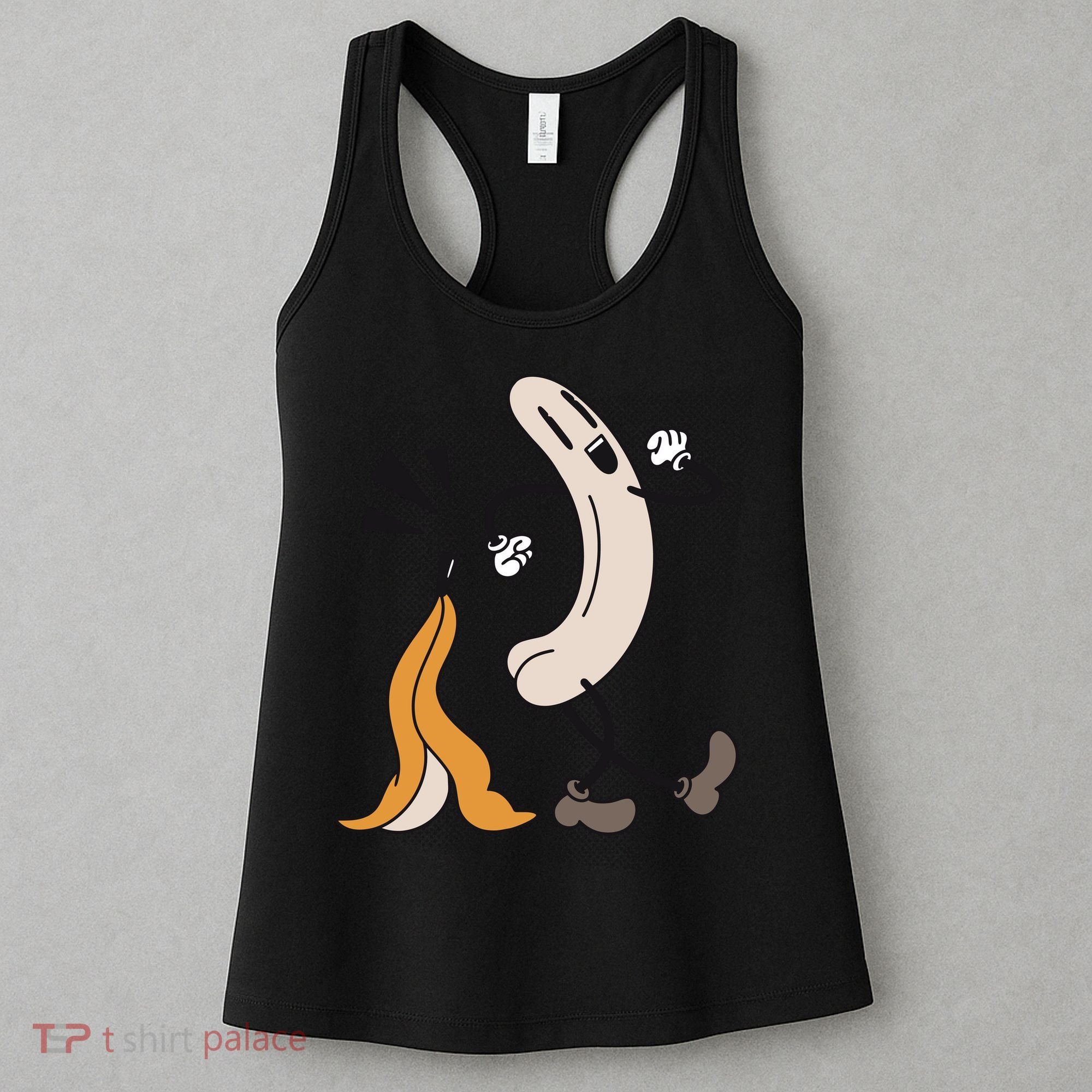 Funny Naked Banana Retro Cartoon 1 Women's Tank Top