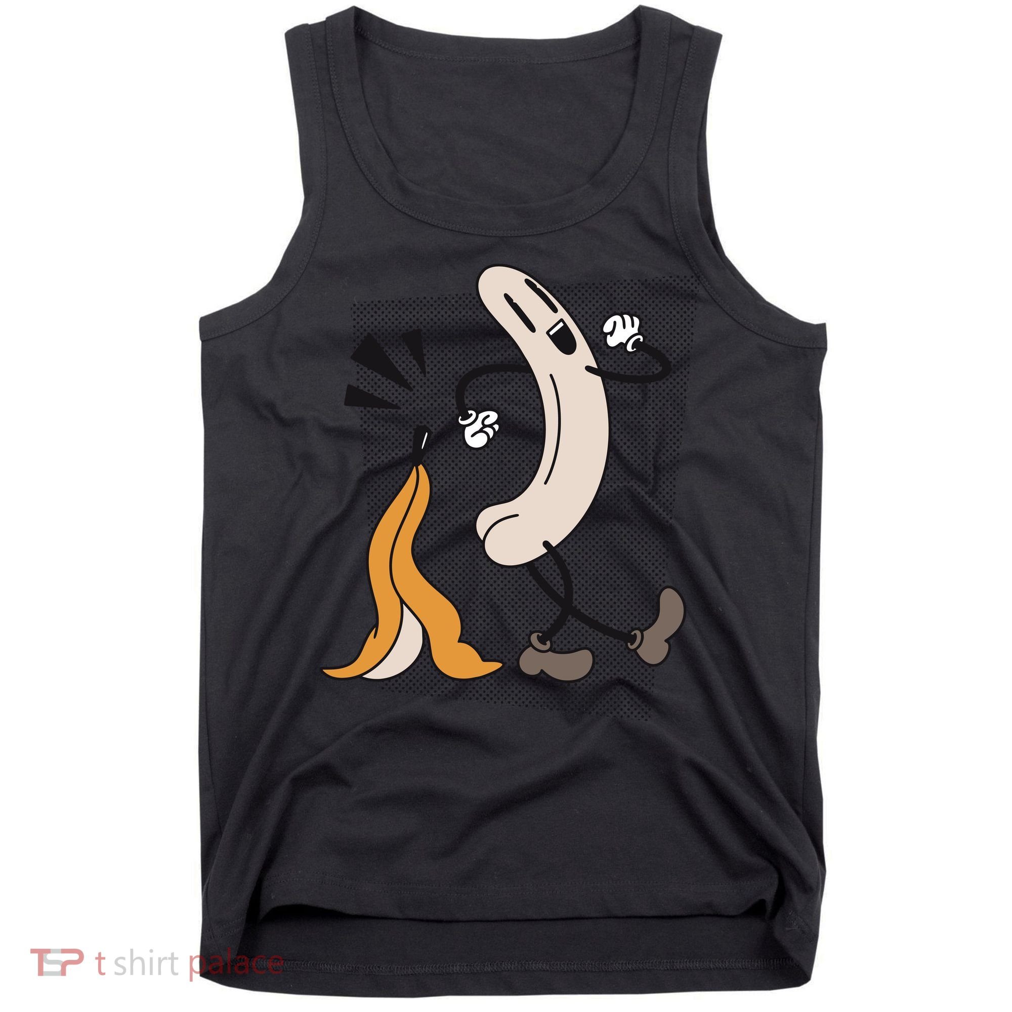 Funny Naked Banana Retro Cartoon 1 Tank Top