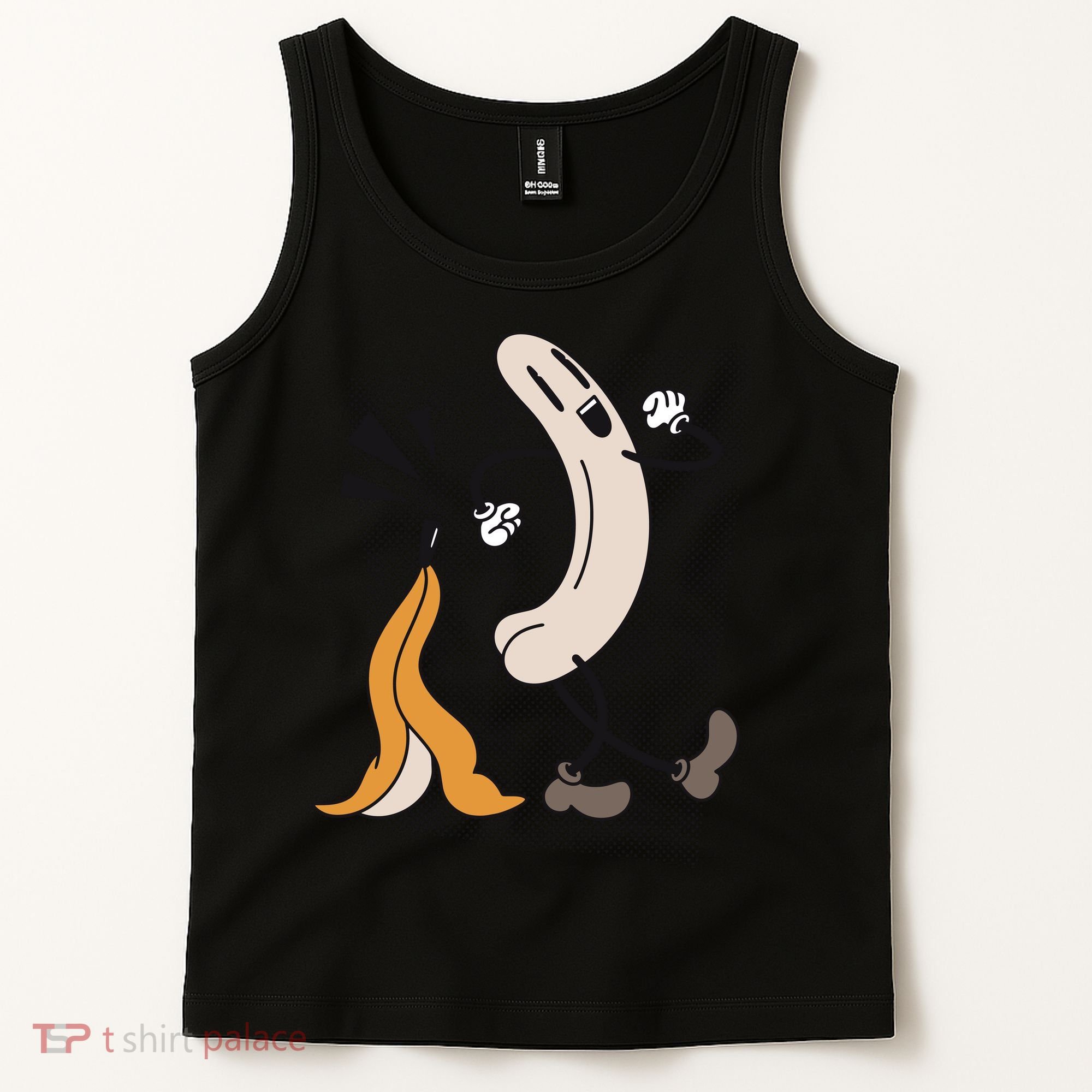 Funny Naked Banana Retro Cartoon 1 Tank Top