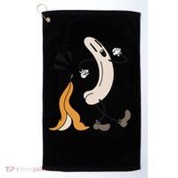 Funny Naked Banana Retro Cartoon 1 Golf Towel thumb 0