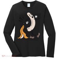 Funny Naked Banana Retro Cartoon 1 Women's Long Sleeve Shirt thumb 0