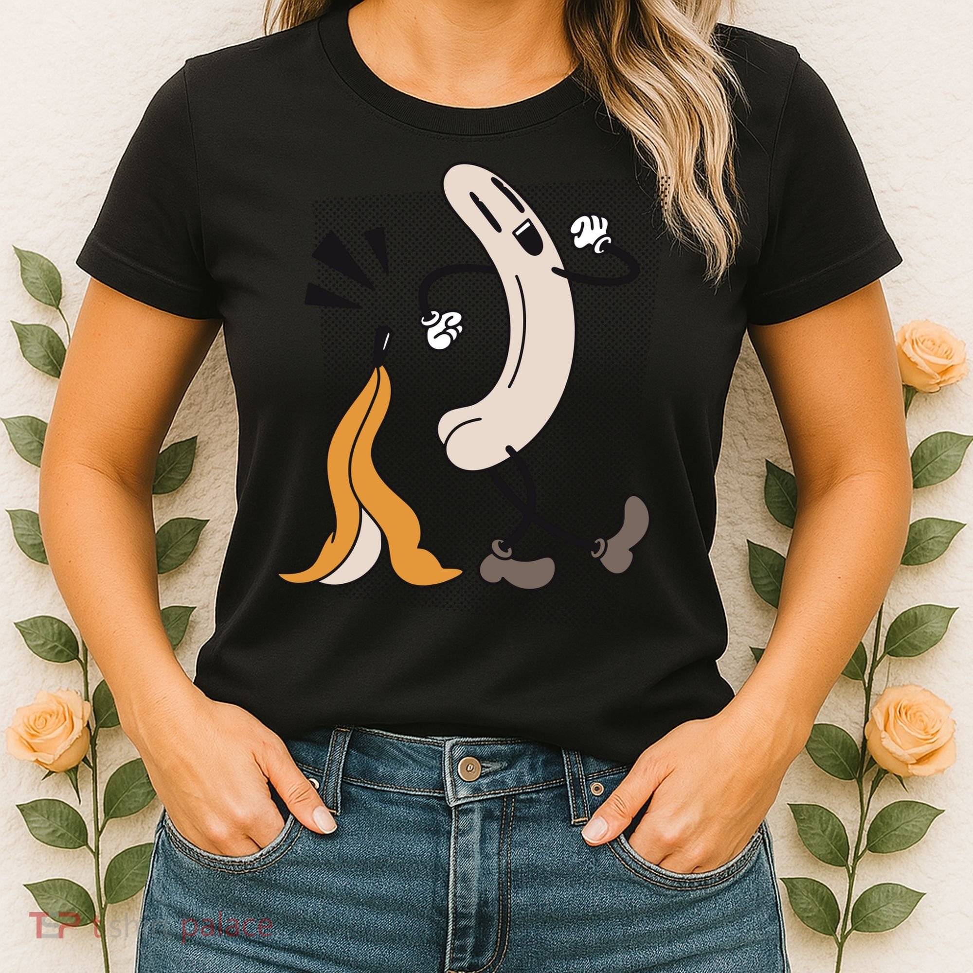 Funny Naked Banana Retro Cartoon 1 Women's T-Shirt