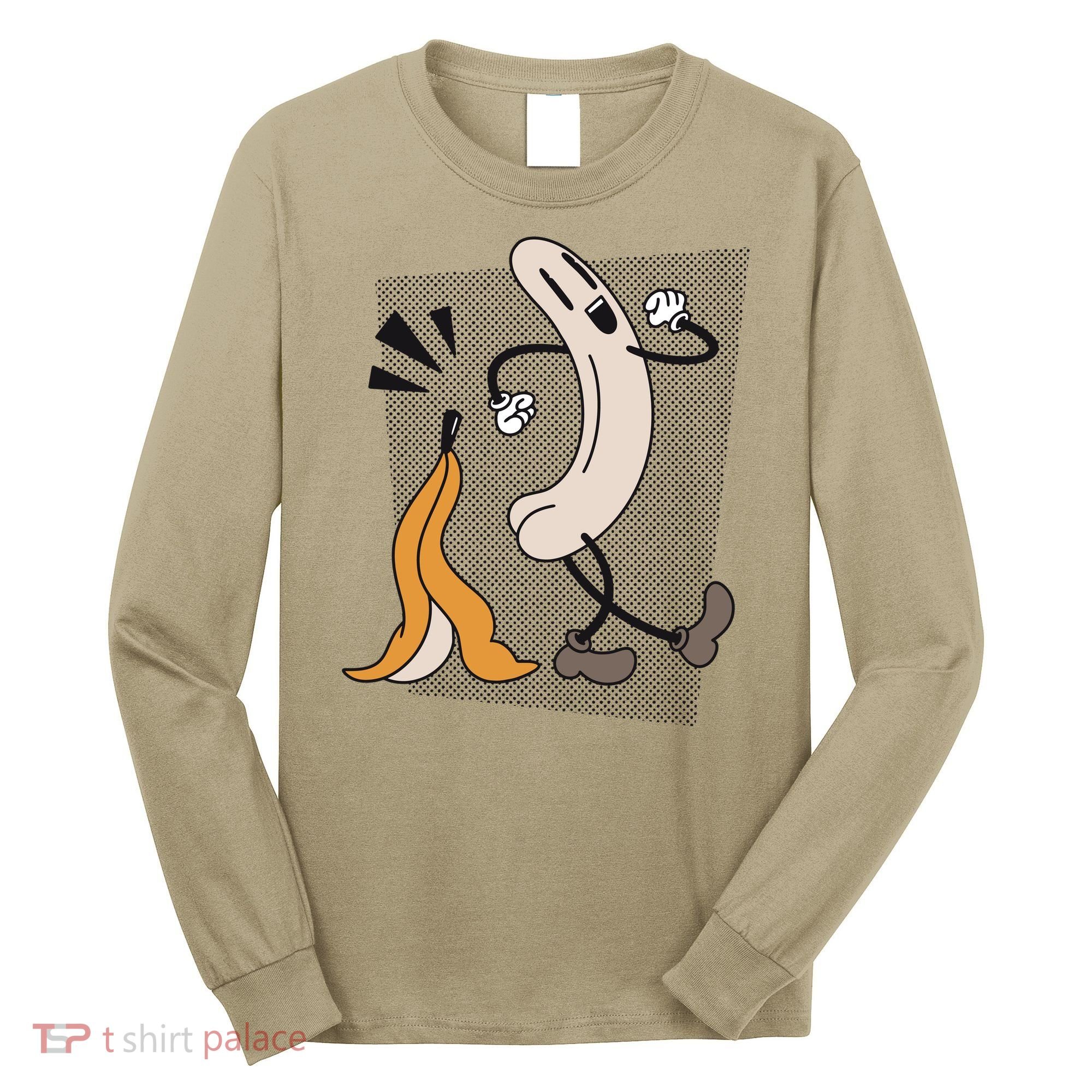 Funny Naked Banana Retro Cartoon 1 Long Sleeve Shirt