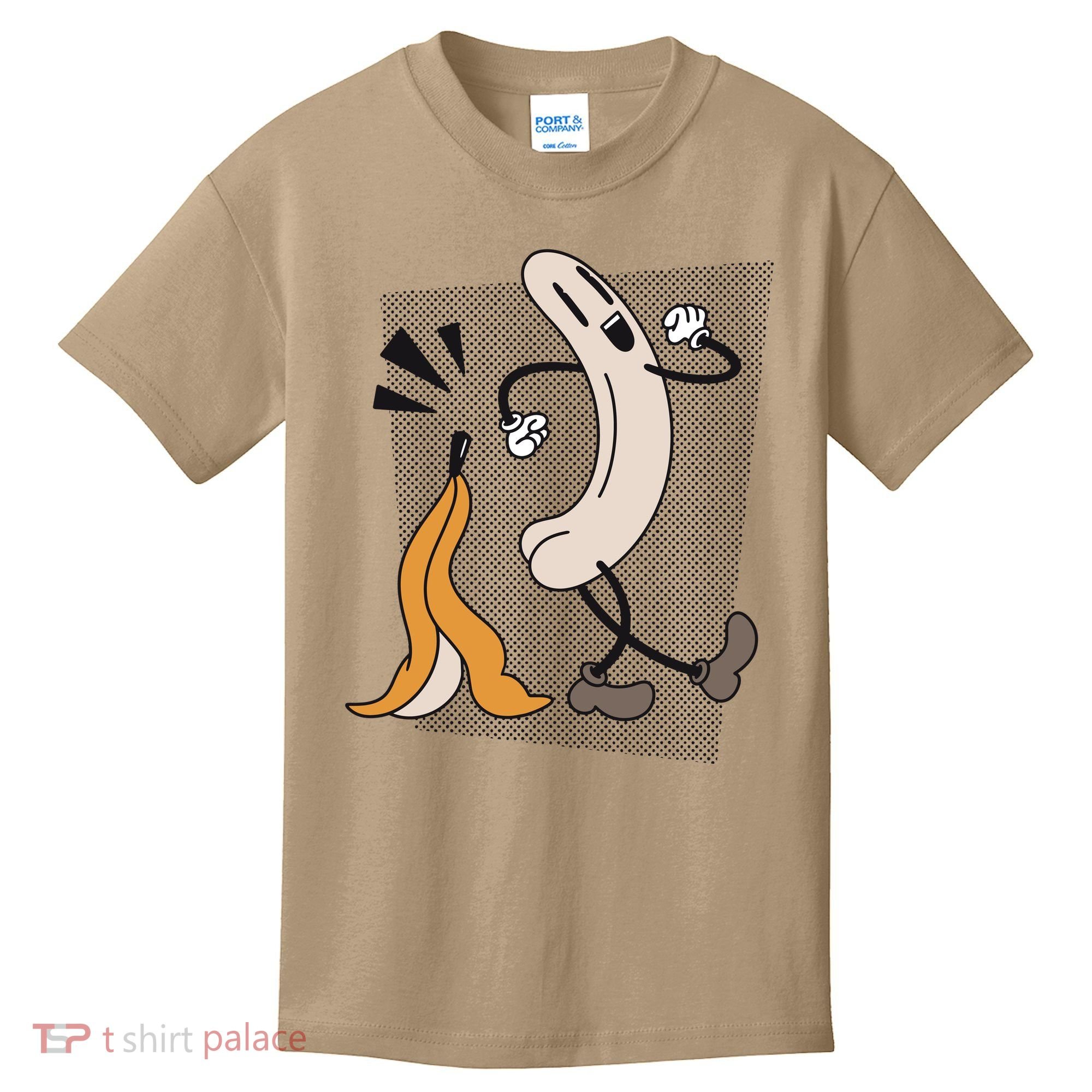 Funny Naked Banana Retro Cartoon 1 Kids T-Shirt
