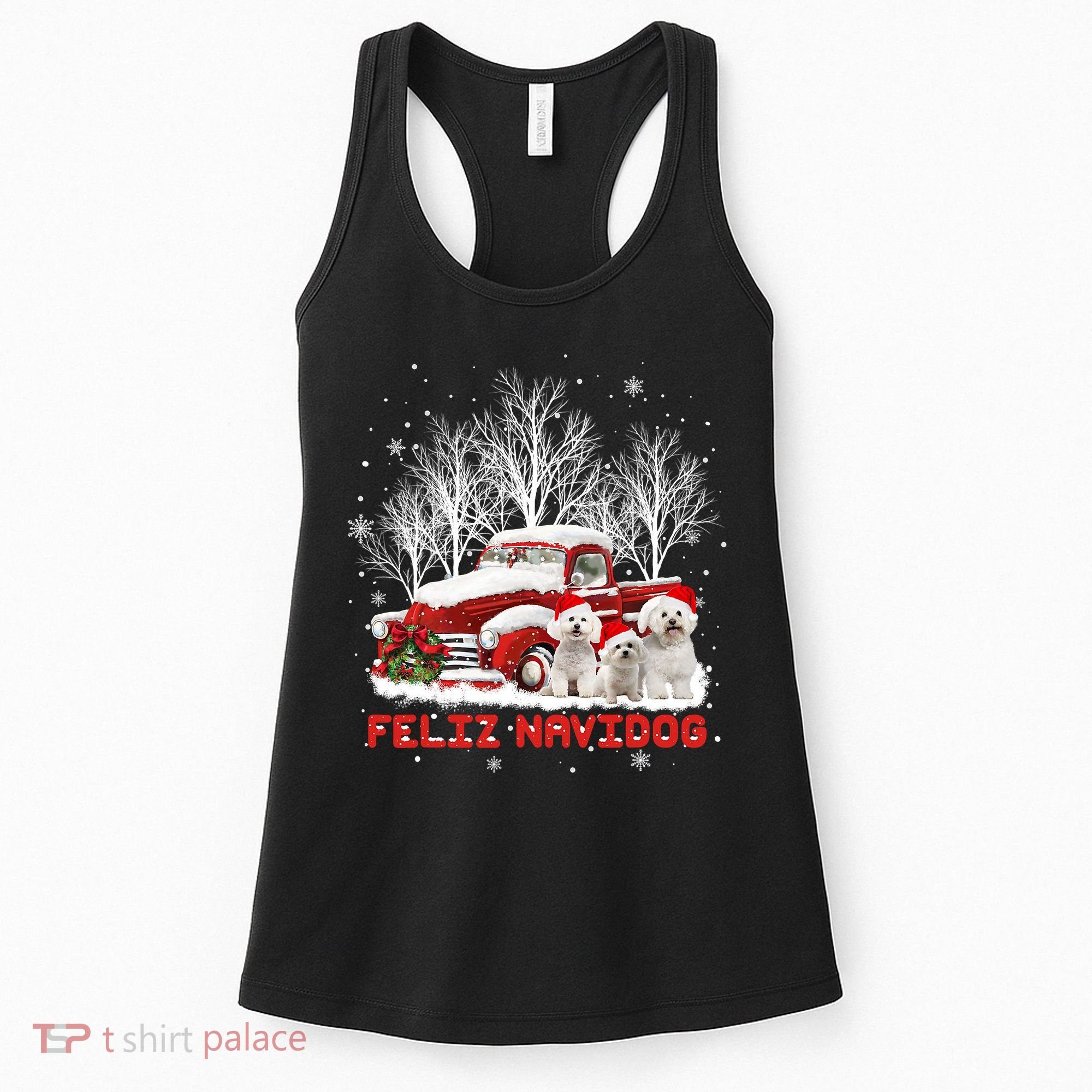 Feliz Navidog Bichon Frise Christmas Dog Lovers Feliz Navidad Women's Tank Top