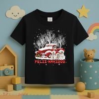 Feliz Navidog Bichon Frise Christmas Dog Lovers Feliz Navidad Toddler T-Shirt thumb 3