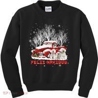 Feliz Navidog Bichon Frise Christmas Dog Lovers Feliz Navidad Kids Sweatshirt thumb 0