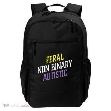Feral Non Binary Autistic Meme Enby Pride Backpack