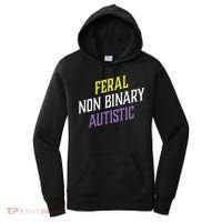Feral Non Binary Autistic Meme Enby Pride Women's Hoodie thumb 0