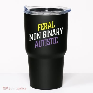 Feral Non Binary Autistic Meme Enby Pride Tumbler