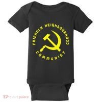 Friendly Neighbourhood Communist Funny Communism Baby Bodysuit thumb 0