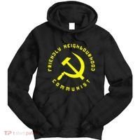 Friendly Neighbourhood Communist Funny Communism Tie Dye Hoodie thumb 0