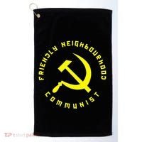 Friendly Neighbourhood Communist Funny Communism Golf Towel thumb 0