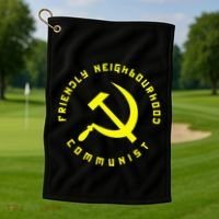 Friendly Neighbourhood Communist Funny Communism Golf Towel thumb 1