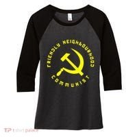 Friendly Neighbourhood Communist Funny Communism Women's Tri-Blend 3/4-Sleeve Raglan Shirt thumb 0
