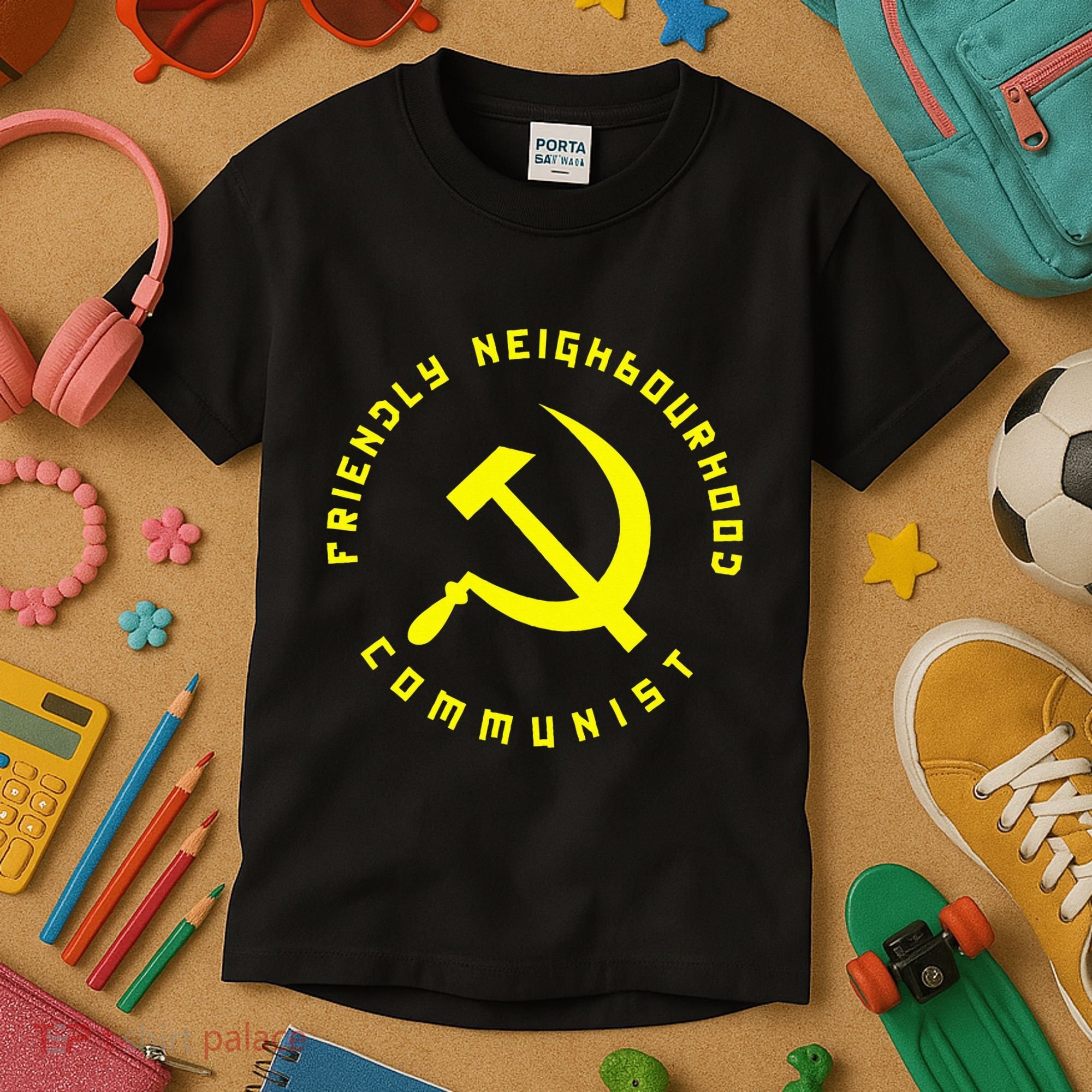 Friendly Neighbourhood Communist Funny Communism Kids T-Shirt