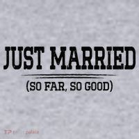 Funny Newlywed Couple Just Married So Far So Good Husband Women's Sweatshirt thumb 2