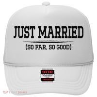 Funny Newlywed Couple Just Married So Far So Good Husband Hat thumb 0